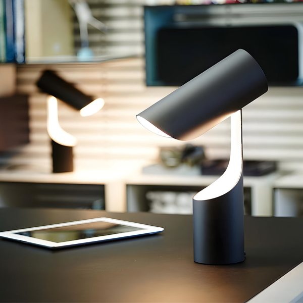 DAWS824401 Black LED Desk Lamp with Adjustable Cylinder Design - Image 2