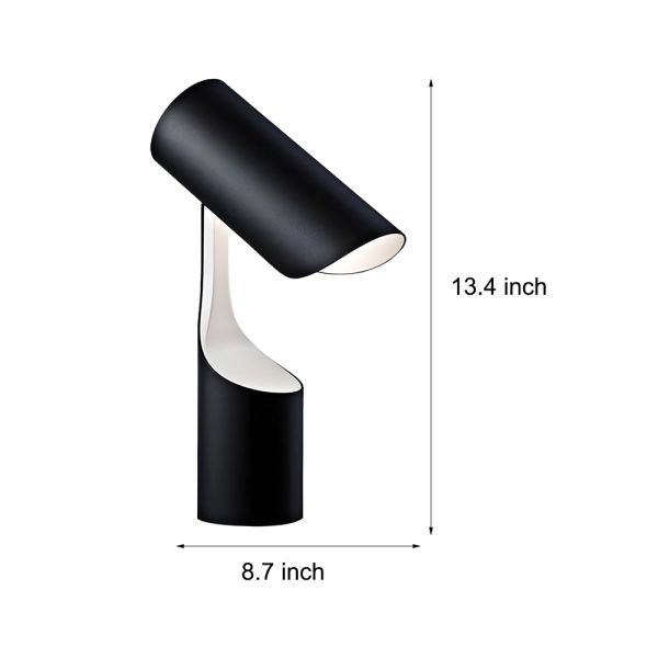 DAWS824401 Black LED Desk Lamp with Adjustable Cylinder Design - Image 5